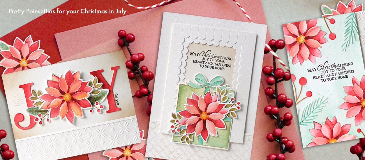 Penny Black July 2025 Flower of the Month - Poinsettia 