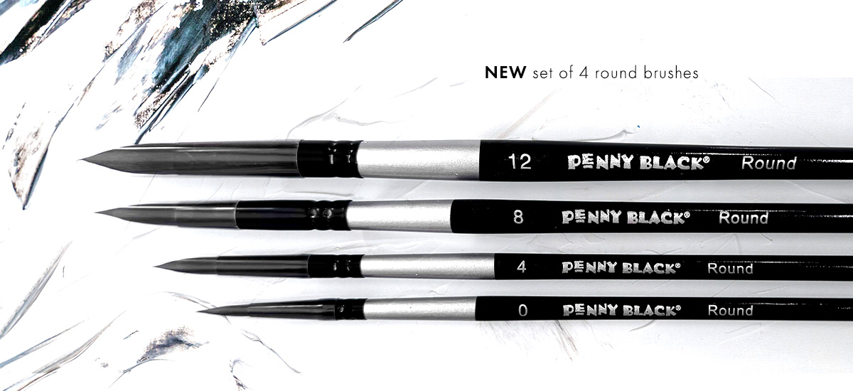 Penny Black Round Brush Set of 5 
